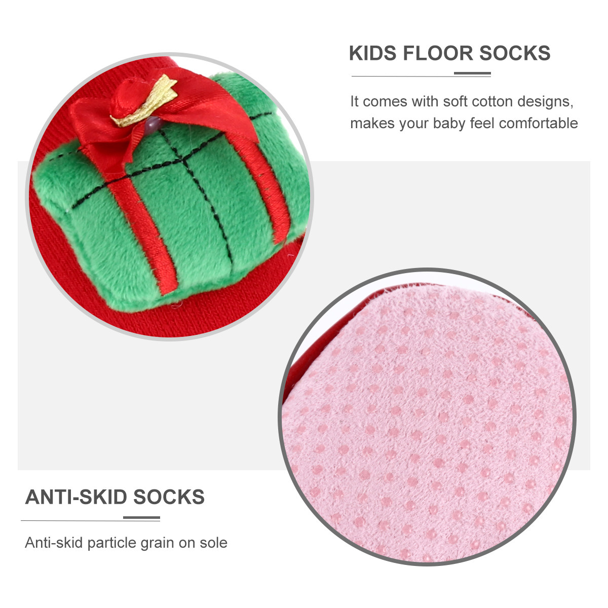 Unisex Baby Socks Non Slip - 1Pair Anti-Skid Toddler Floor Socks Christmas