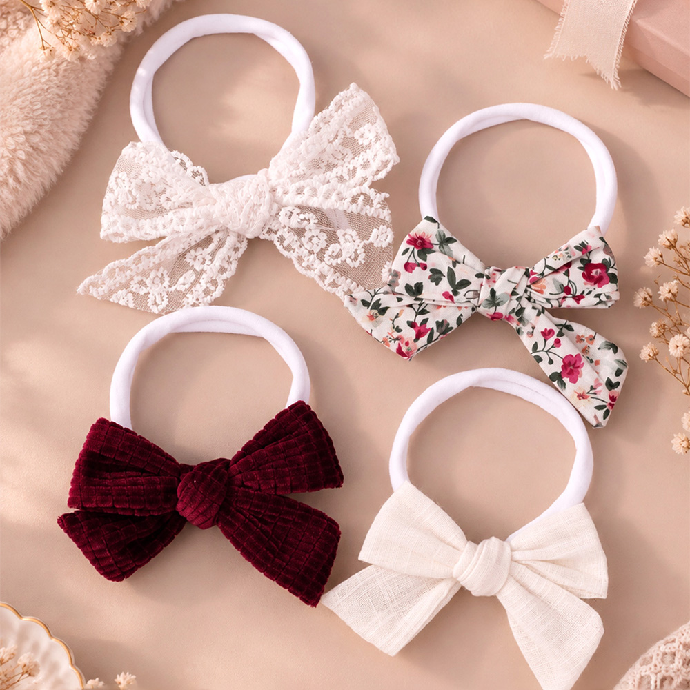 Baby Gear - Baby Bow Headband Set Newborn Toddler